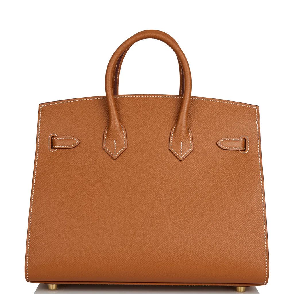 Birkin Sellier 25 Gold Epsom Gold Hardware