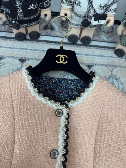 Heavy Pearl Flower Tweed Jacket