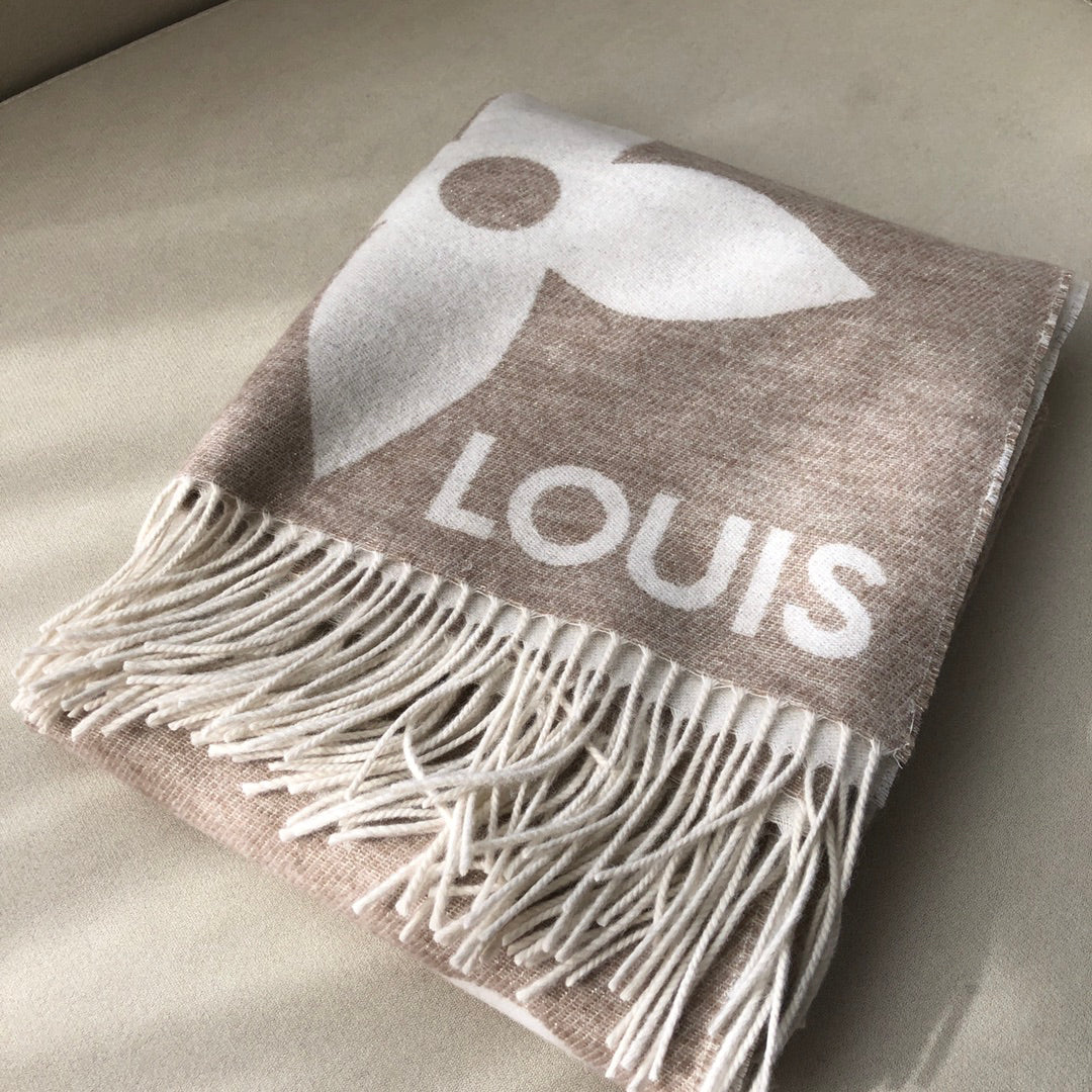 Jacquard cashmere scarf