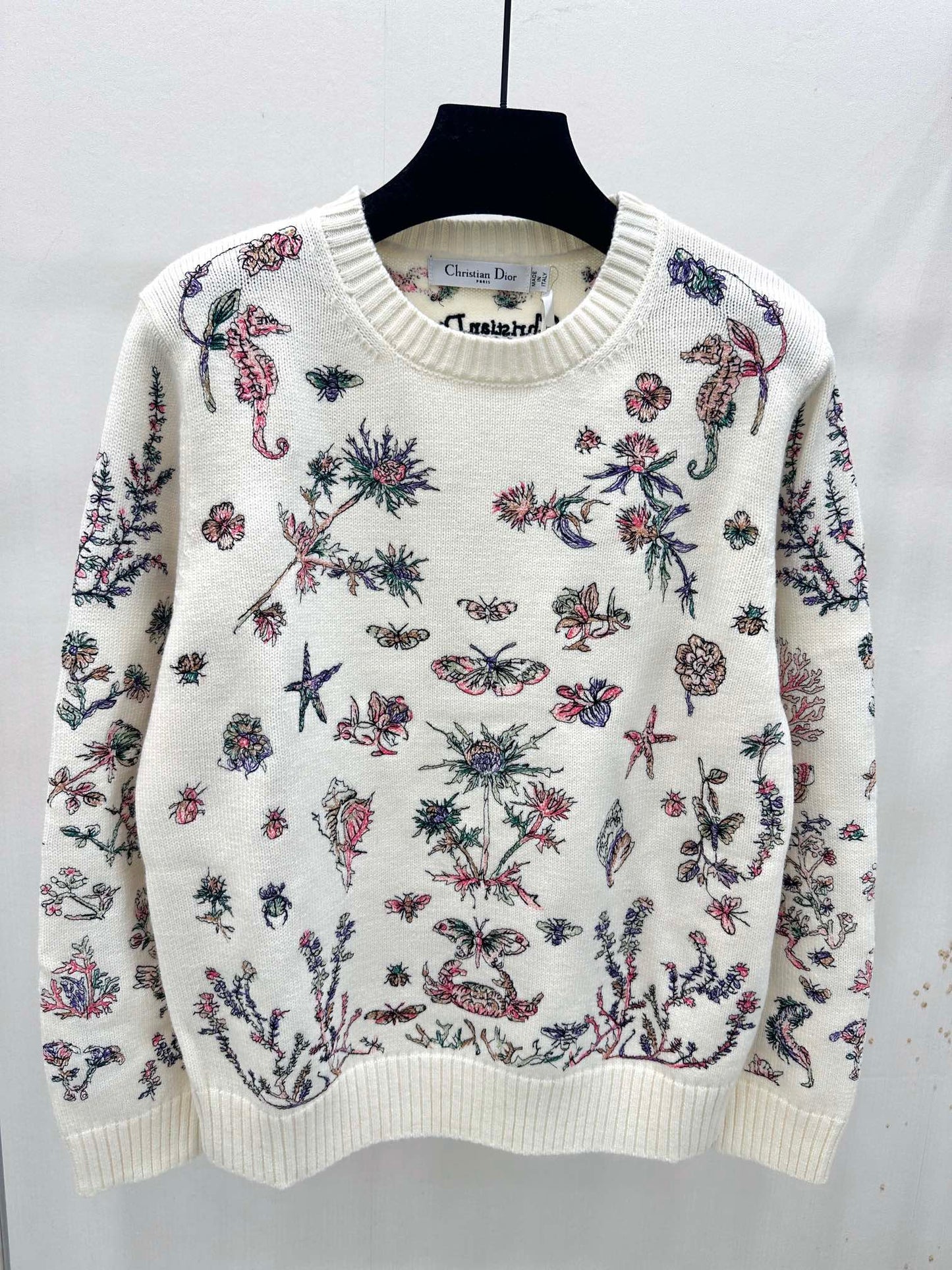 embroidered pullover sweater