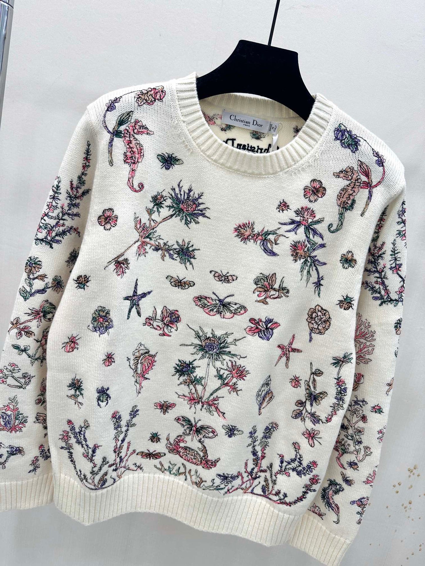 embroidered pullover sweater