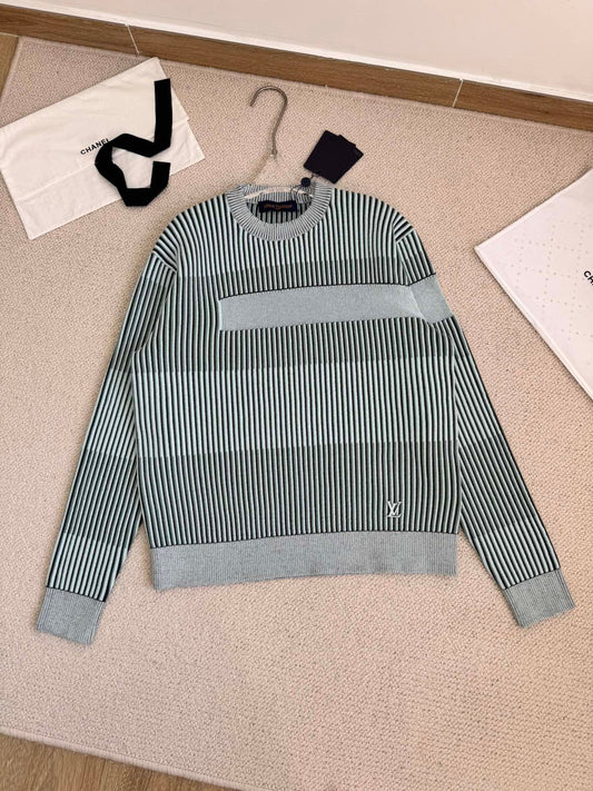 Striped jacquard sweater