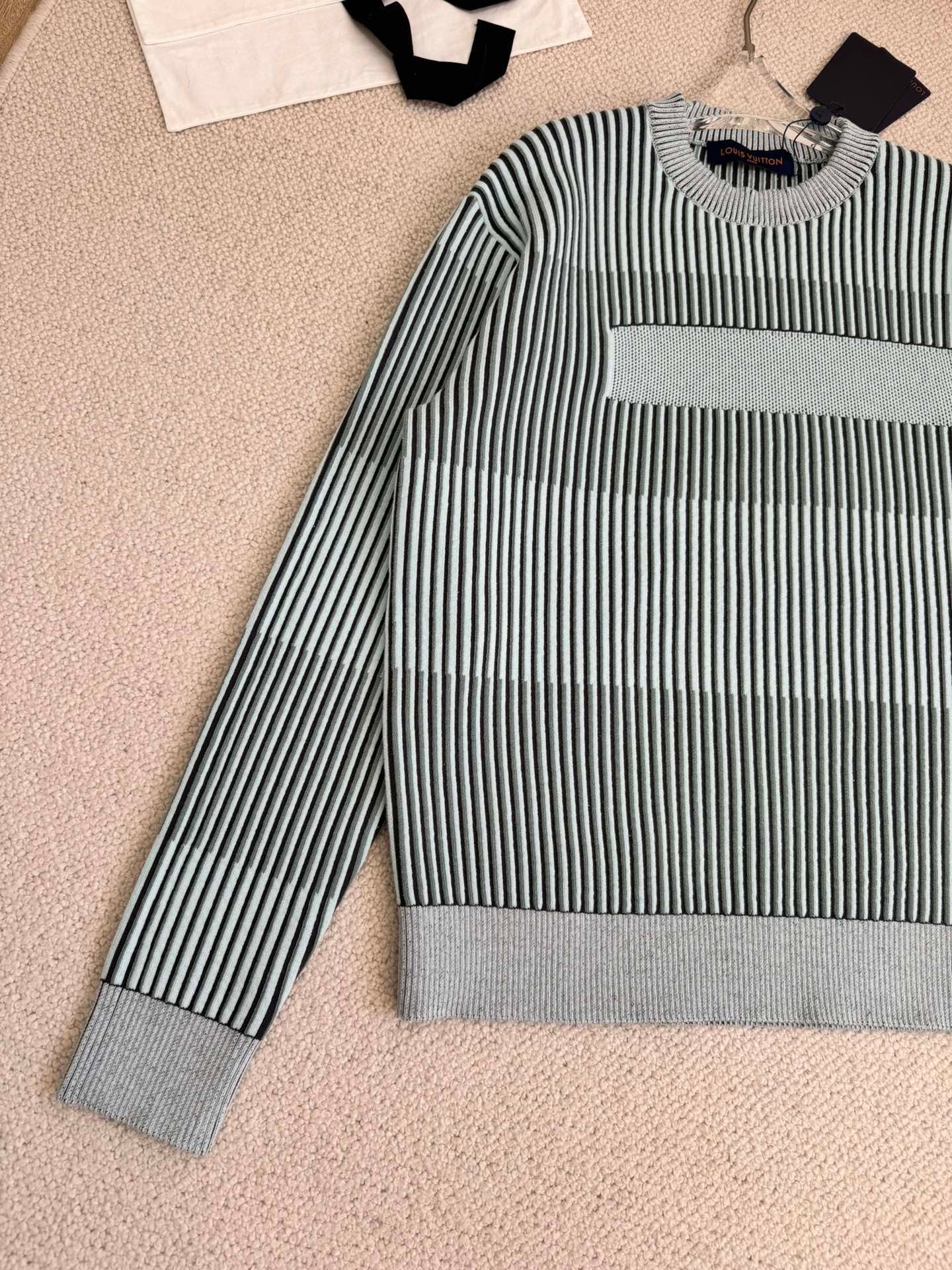 Striped jacquard sweater