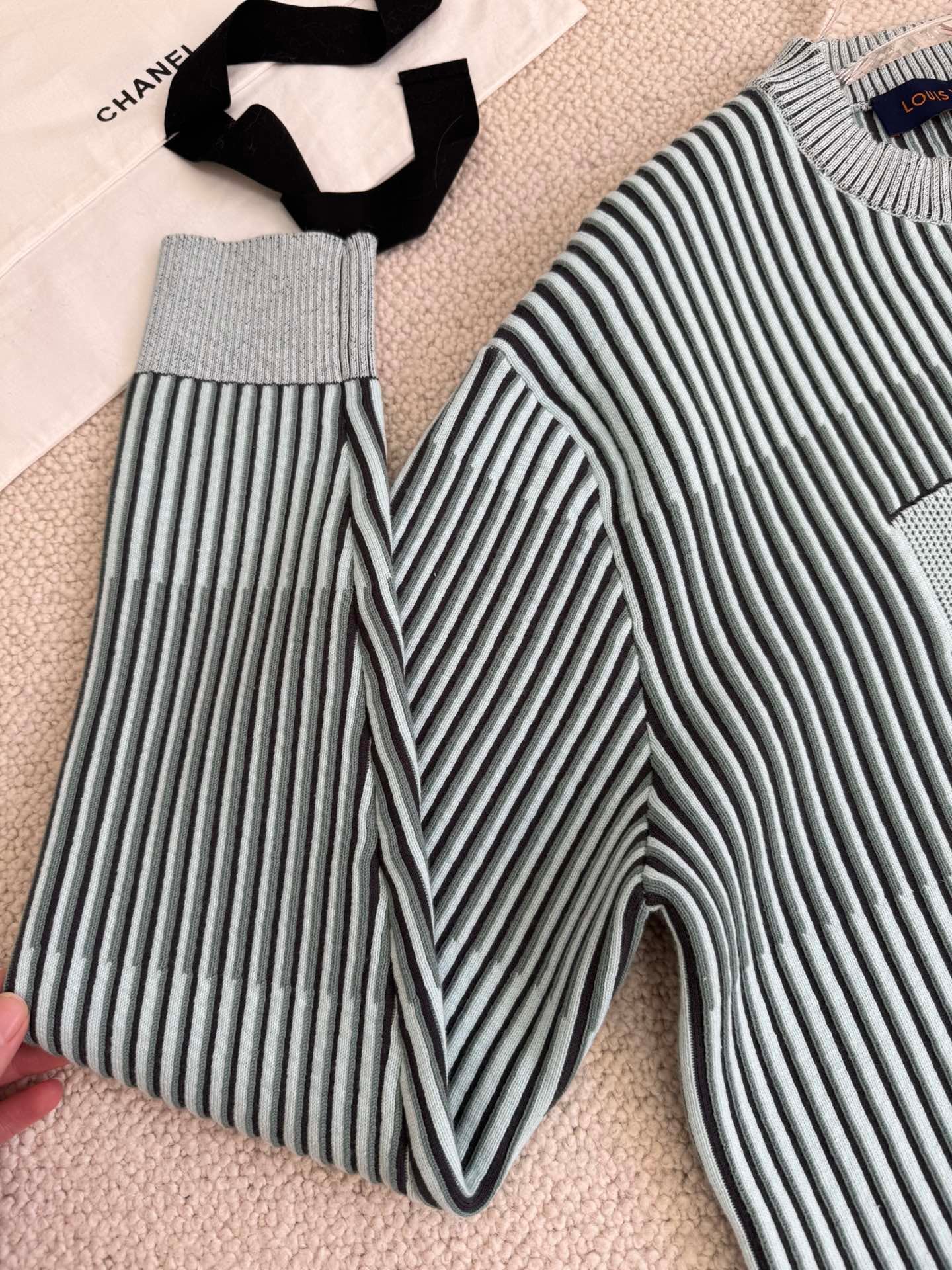 Striped jacquard sweater