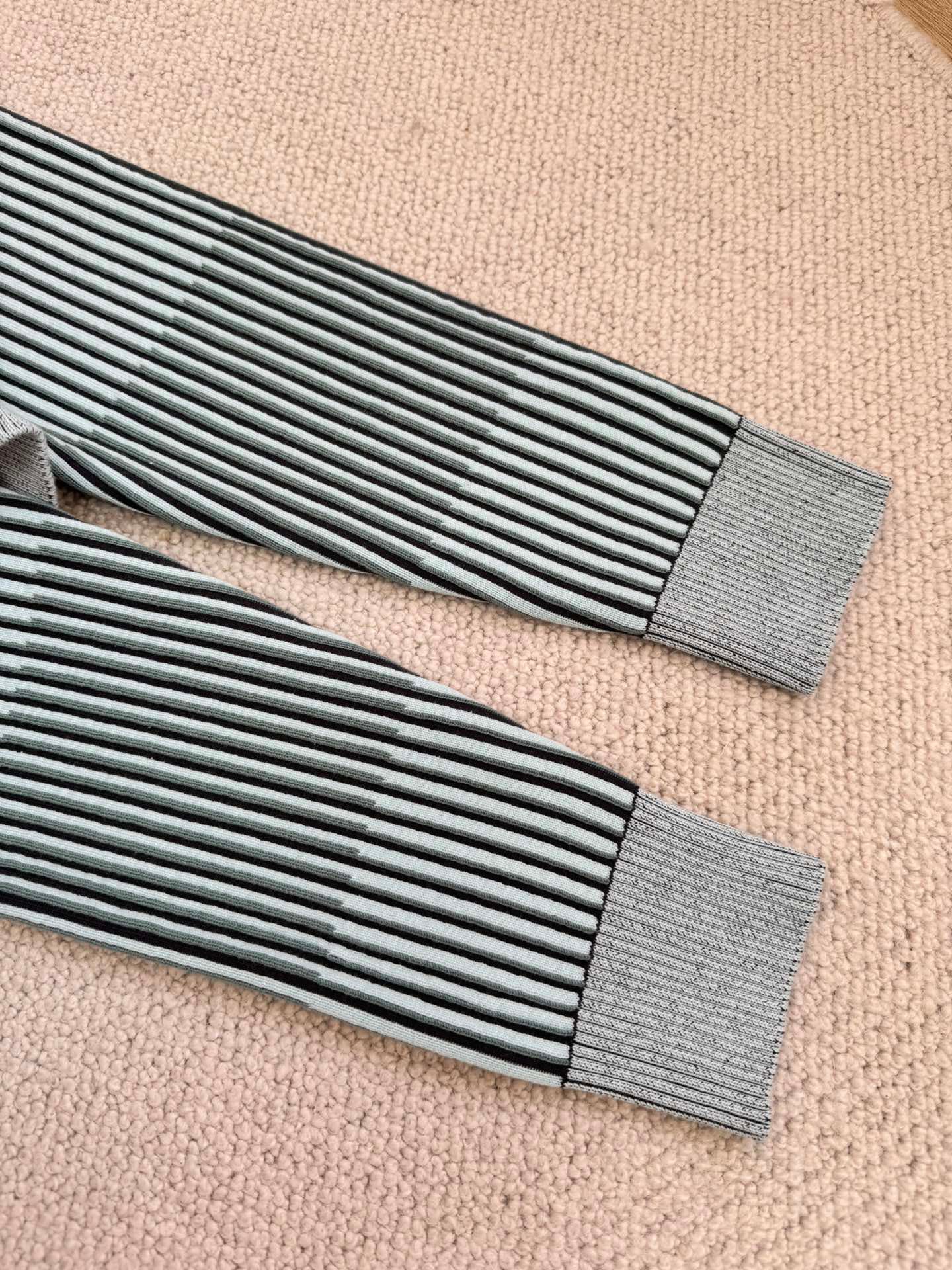 Striped jacquard sweater