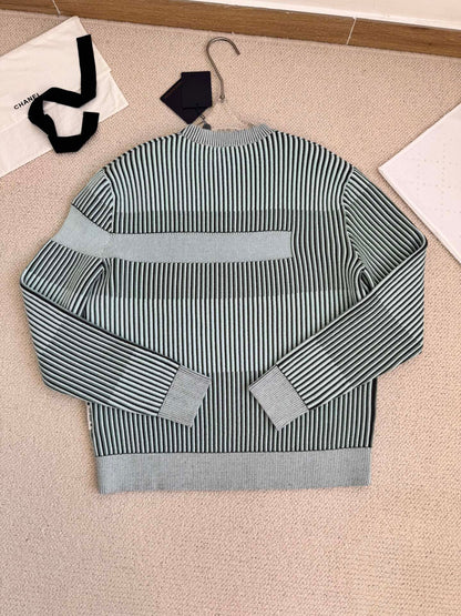 Striped jacquard sweater