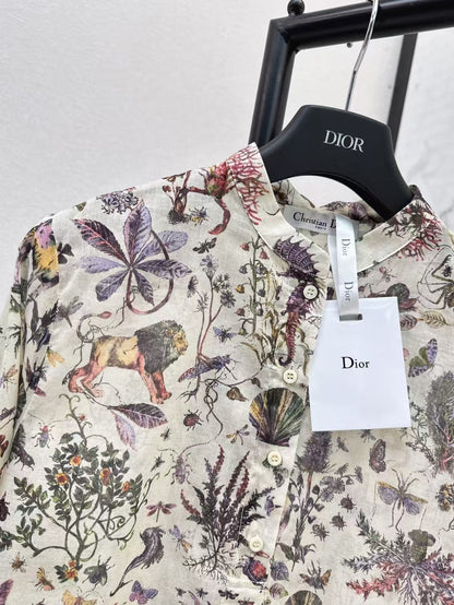 25SS early spring new arrival Ru Nature multi-color pattern printed shirt