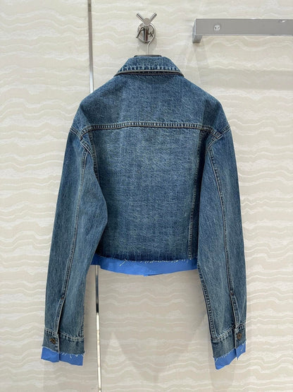 raw edge denim jacket