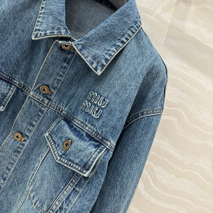 raw edge denim jacket