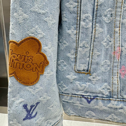 Denim jacket with logo