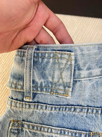 Classic Lettering Denim Shorts