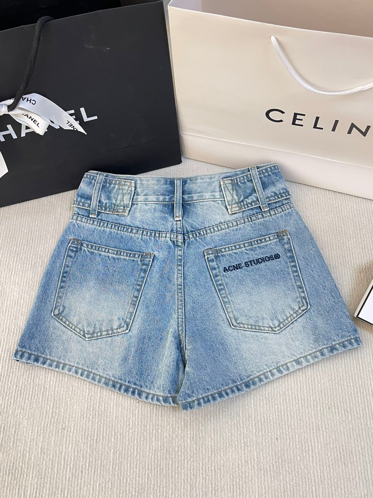 Classic Lettering Denim Shorts