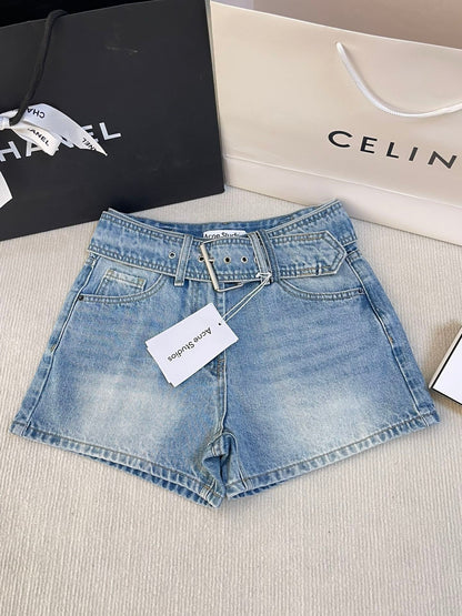 Classic Lettering Denim Shorts