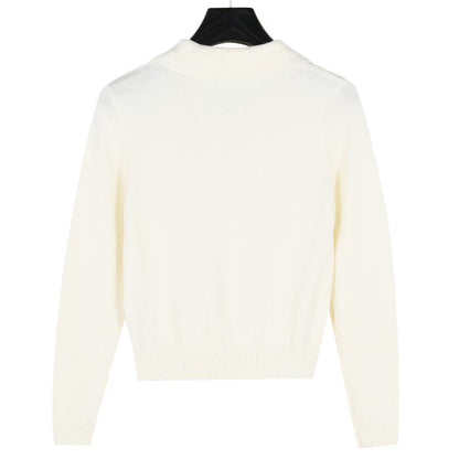 Lapel wool sweater