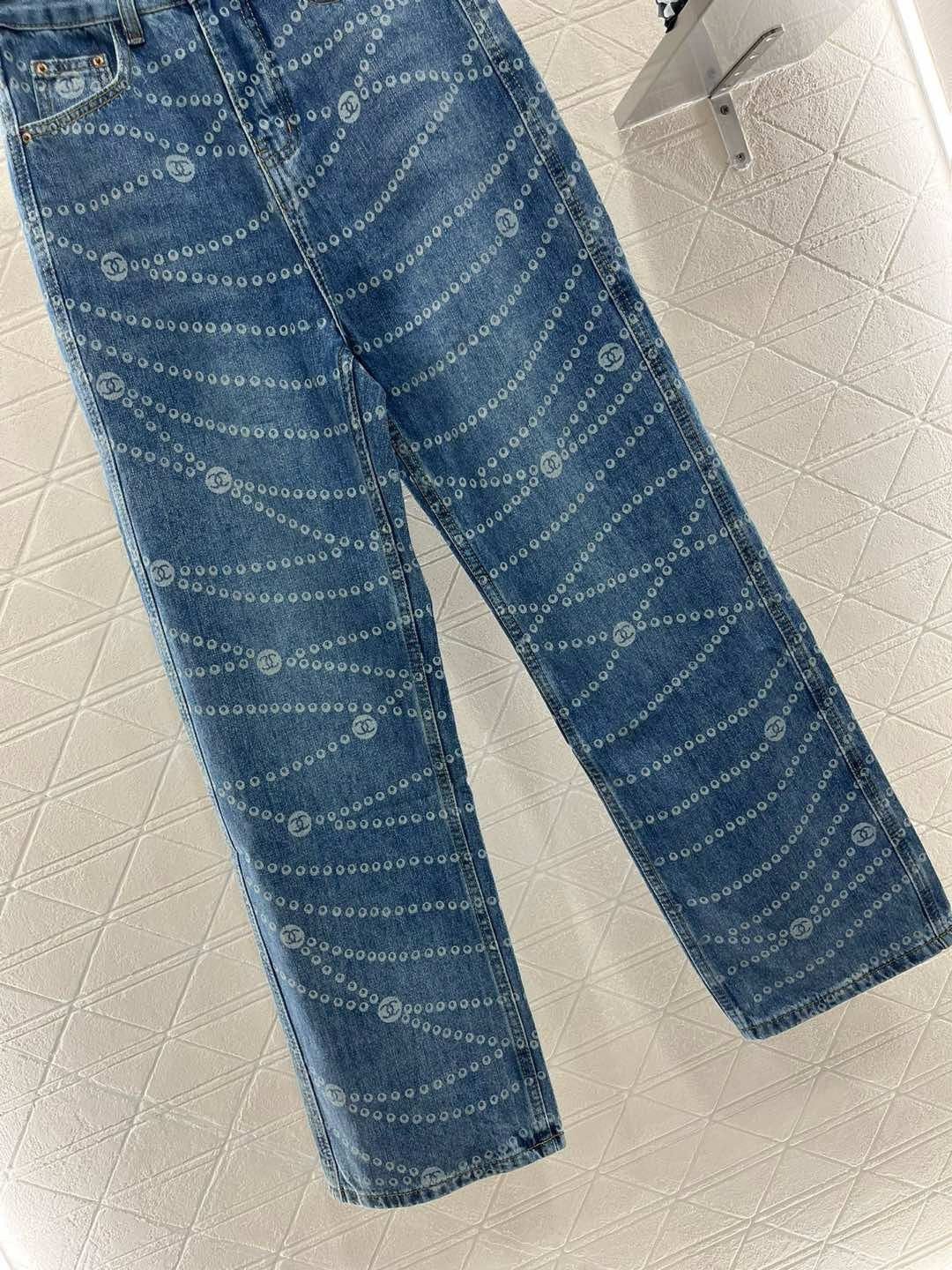 Logo wide leg jeans