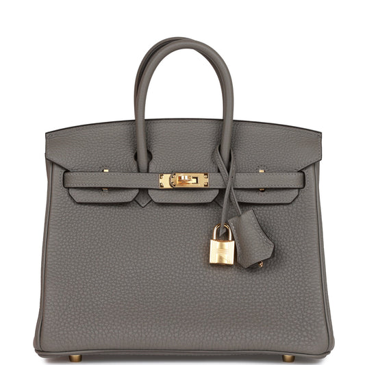 Birkin 25 Gris Meyer Togo Gold Hardware