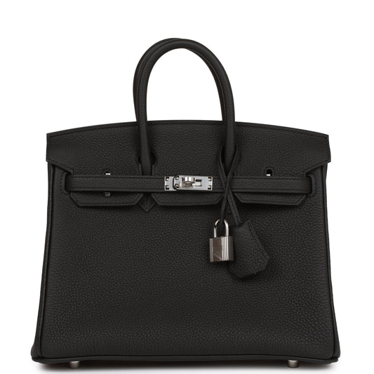 Birkin 25 Black Togo Palladium Hardware