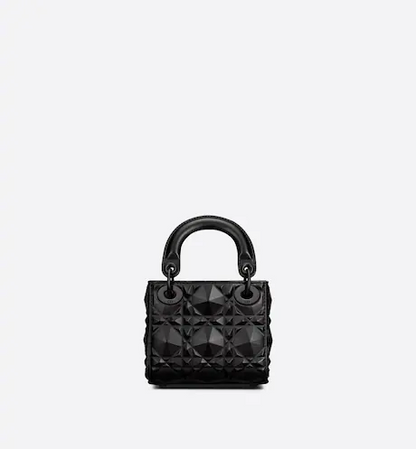 MICRO LADY BAG Black with Diamond Motif