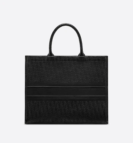 LARGE  BOOK TOTE Black  Calfskin (42 x 35 x 18.5 cm)