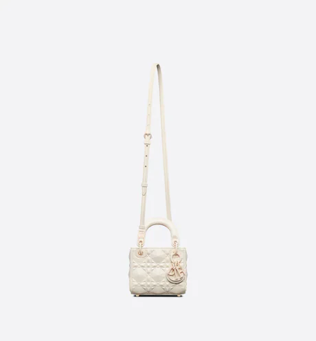 MICRO LADY  BAG Latte with Diamond Motif