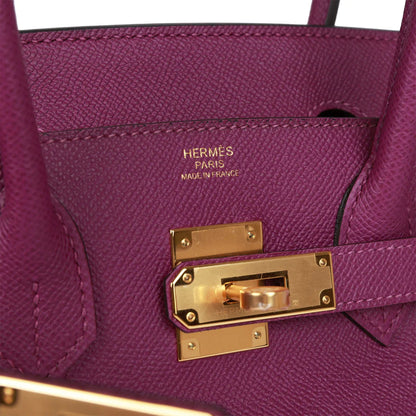 Birkin 30 Anemone Epsom Gold Hardware