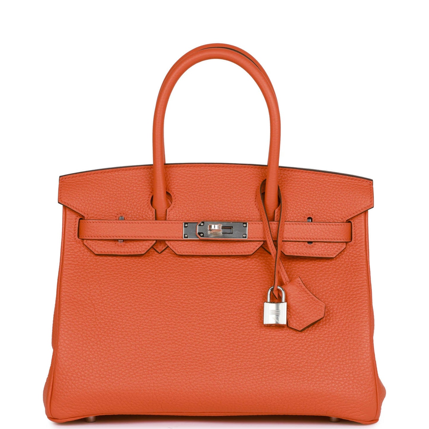 Birkin 30 Orange Poppy Clemence Palladium Hardware