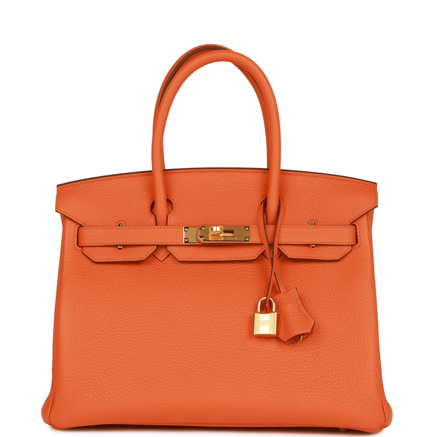 Birkin 30 Orange Clemence Gold Hardware