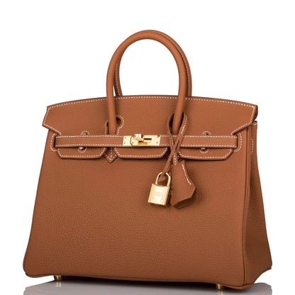 Birkin 25 Gold Togo Gold Hardware