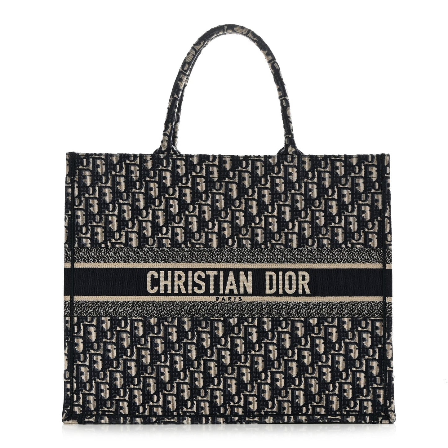 CHRISTIAN  Oblique Large Book Tote Blue