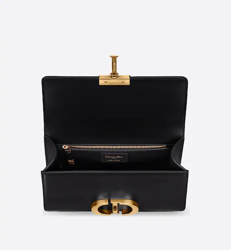 30 MONTAIGNE BAG Black Box Calfskin