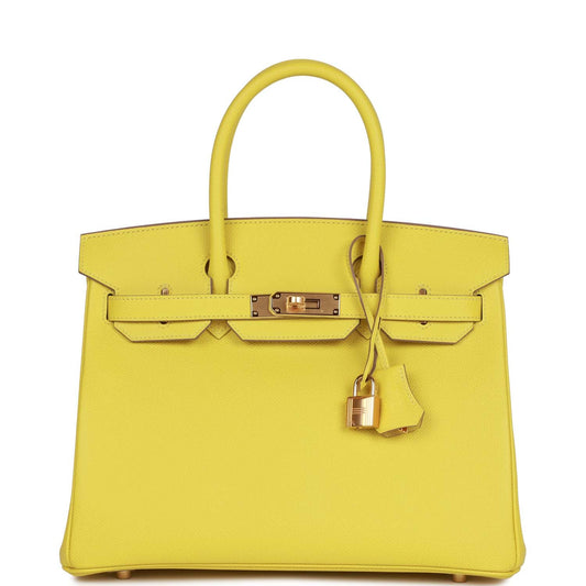 Birkin 30 Lime Epsom Gold Hardware