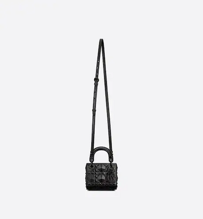 MICRO LADY BAG Black with Diamond Motif